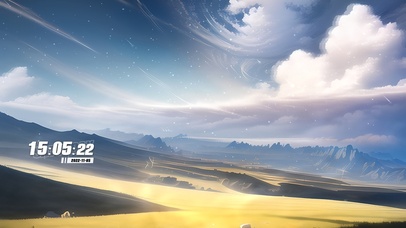 4k 唯美治愈日落星空