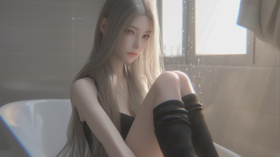 浴缸少女