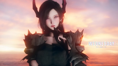 唯美黄昏恶魔美女