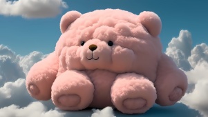 空中的小灰熊