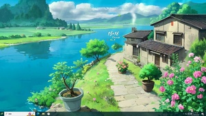  青山溪流乡村
