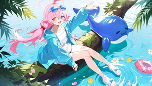 林中泳装少女-小鸟游星野