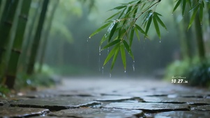 下雨竹林