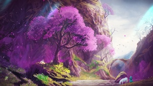 许愿桃花树下