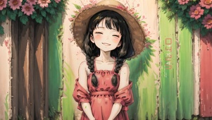 4k可爱小马尾女孩