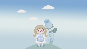 我把花放这了