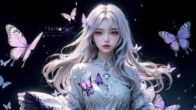 4K蝴蝶女孩