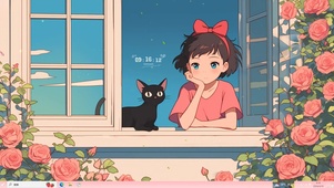 4K宫崎骏花窗主题