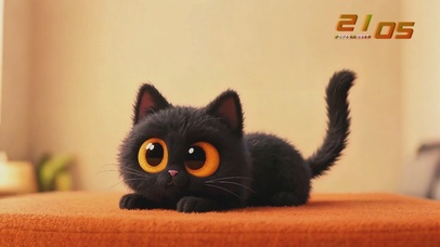 可爱毛毡小黑猫