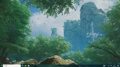 4K护眼绿色高山流水