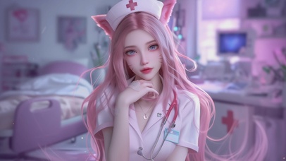 可爱猫耳护士女孩阿狸