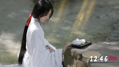 古风白衣汉服女孩