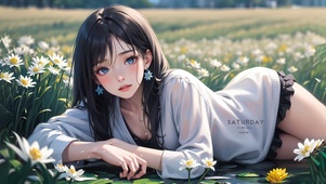 小清新长发可爱少女