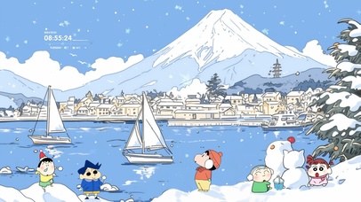 蜡笔小新海边印记