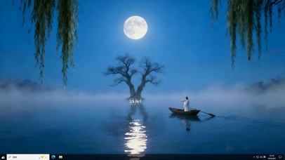 月夜湖面