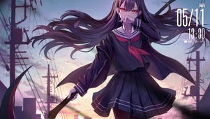 二次元JK水手服 镰刀少女 
