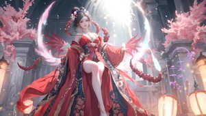 4k-红衣美人画卷（音乐）