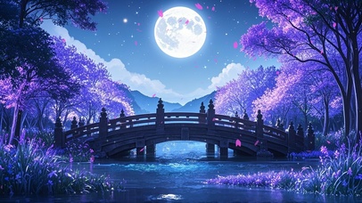 月下拱桥