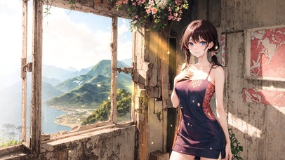 4K 小木屋与少女