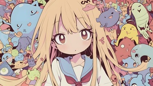 二次元可爱大眼睛女孩