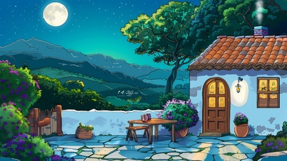 4k夏日晚风小院