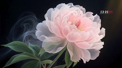 随风摇曳牡丹花