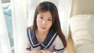 4K制服长发美少女