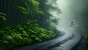 雨天 小路