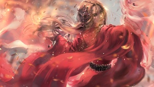 红色裙子姑娘