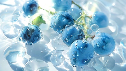 夏日清凉蓝莓