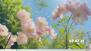 护眼花朵桌面主题