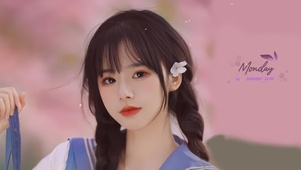双马尾女孩