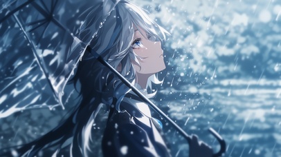 雪墨壁纸丨芙宁娜丨细雨绵绵丨