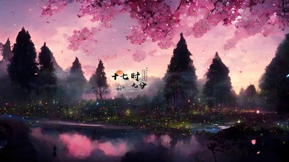 4K唯美治愈梦幻樱花河流