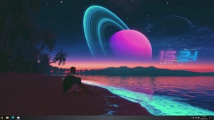 唯美海边星球