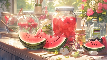 夏天的味道夏日冰饮西瓜汁