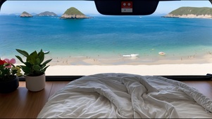 后备箱的海景
