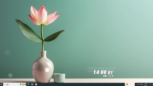 绿色清新荷花