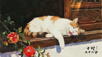 慵懒小猫晒太阳