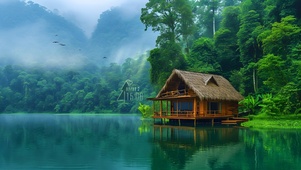 湖中木屋