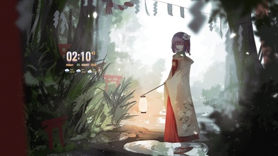 唯美长发和服少女