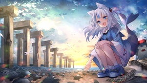 鲨鱼尾猫耳挑染妹妹
