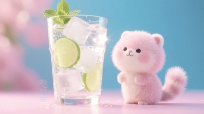 小浣熊的青柠冰饮