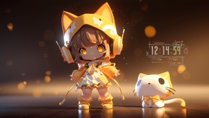 卡通小女孩	