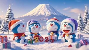 机器猫打雪仗