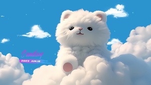 可爱的空中小猫