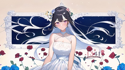 4k可爱玫瑰花女孩