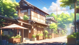 夏日小镇街道