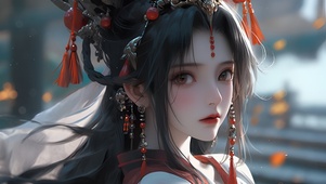 大眼古风美女