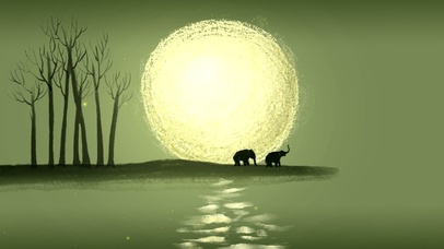 皎月象影（护眼壁纸）